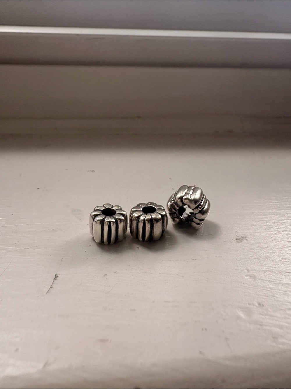 Pandora bundle! Silver Floral Groove Spacer Charms